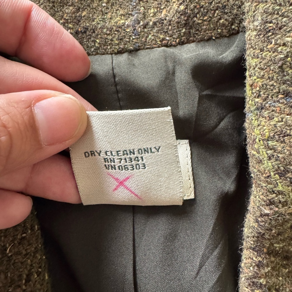 L.L. Bean Women's Olive Blazer Jacket- Size XS Petite - Picture 4 of 8
